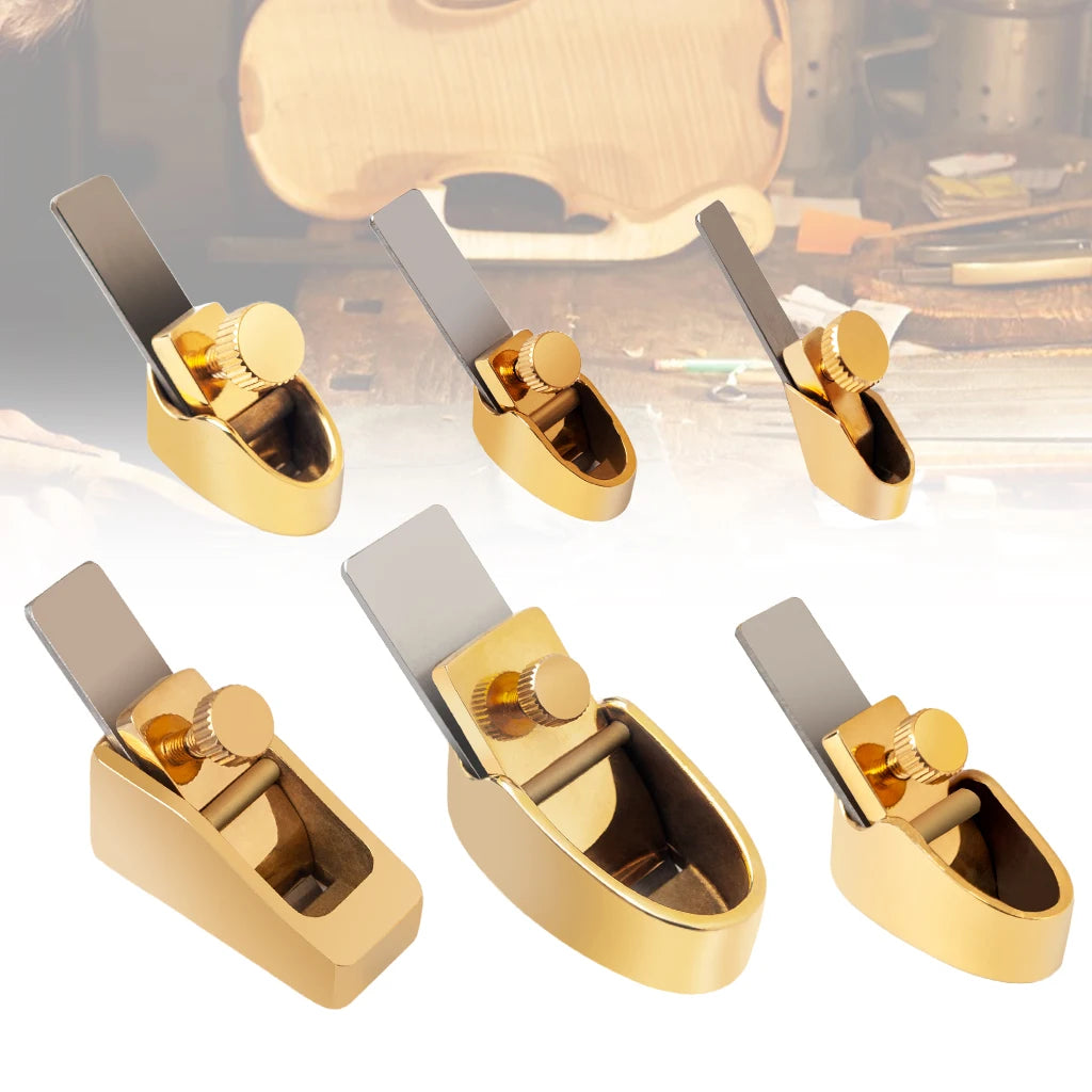NAOMI Mini Hand Pure Brass Violin Making Thumb Plane Luthier Tool Woodworking Cutter Curved Flat Bottom For Violin Cello