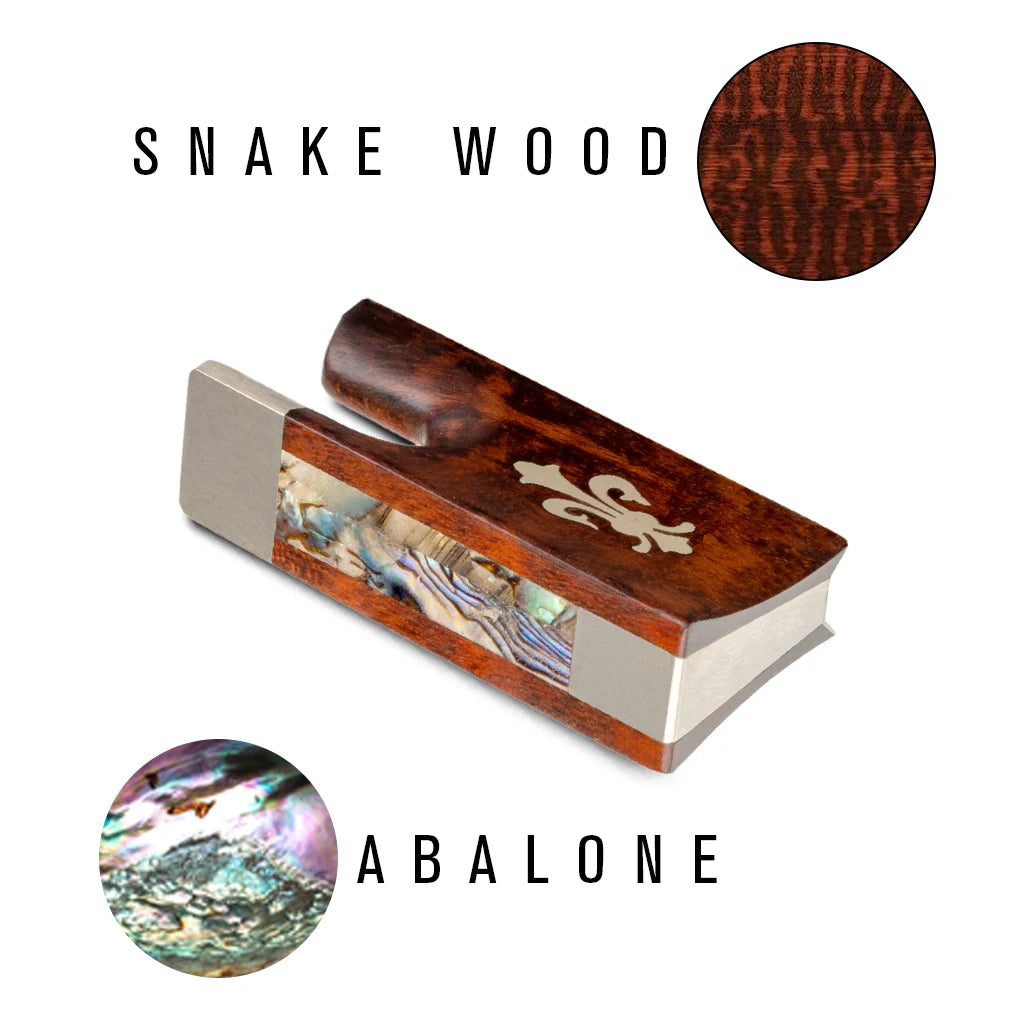 NAOMI Handmade High Polish 4/4 Size Violin Bow Snakewood Frog Premium Fleur De Lis Frog For Violin Bows Maker Luthier Supplies