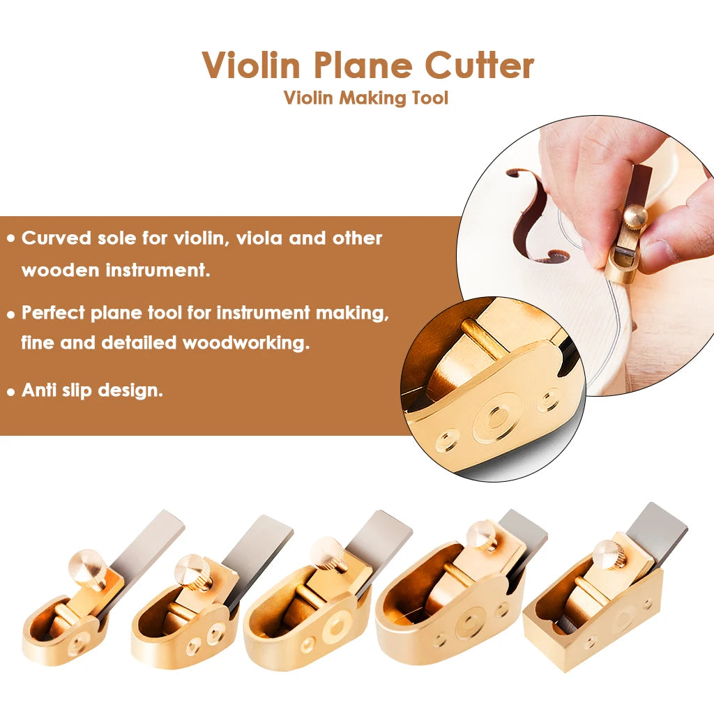 NAOMI Anit Slip Violin Tool Plane For Violin Viola Cello Making Tool Violin Luthier Tool 8/12/14/16/18MM Blade Width Woodworking Planes