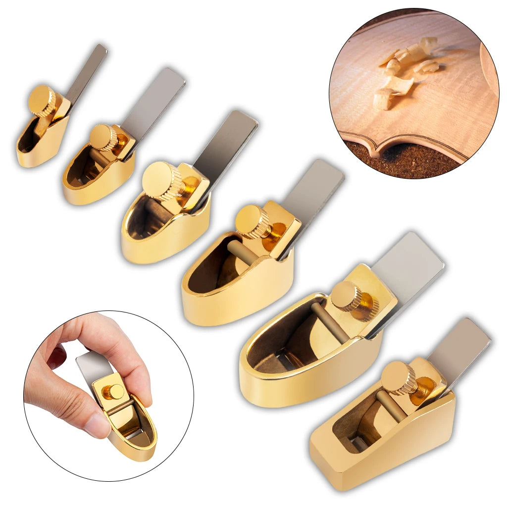 NAOMI Mini Hand Pure Brass Violin Making Thumb Plane Luthier Tool Woodworking Cutter Curved Flat Bottom For Violin Cello