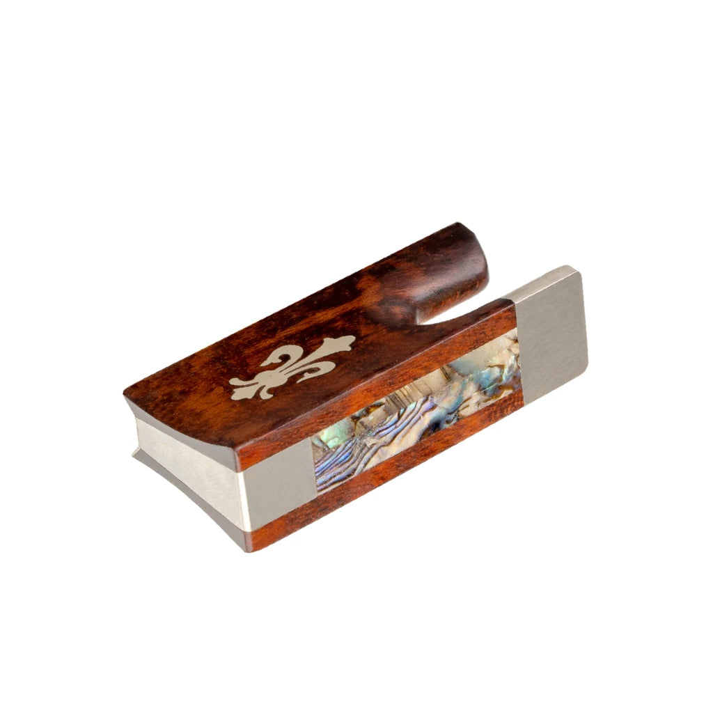 NAOMI Handmade High Polish 4/4 Size Violin Bow Snakewood Frog Premium Fleur De Lis Frog For Violin Bows Maker Luthier Supplies