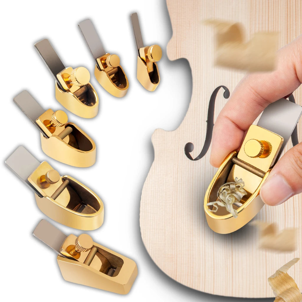 NAOMI Mini Hand Pure Brass Violin Making Thumb Plane Luthier Tool Woodworking Cutter Curved Flat Bottom For Violin Cello